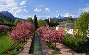 Kurgarten mit Kirschblüte Kurgarten mit Kirschblüte